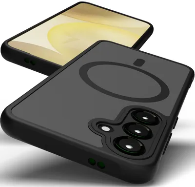 Produktbild von Hülle für Samsung Galaxy Schwarz Magnetische MagSafe Case für S23, S24, S25 + Ultra Kameraschutz Stoßfest Dünn Handyhülle : Samsung Galaxy S24