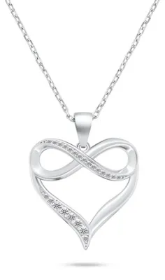 Produktbild von Zartes Silbercollier mit Zirkonen NCL122W