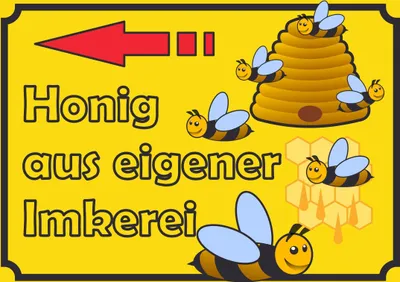 Produktbild von Verkaufsschild Schild Honig links A2 (420x594mm)