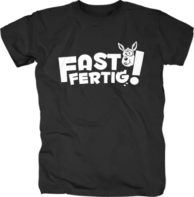 Produktbild von Sascha Grammel T-Shirt mit "Fast Fertig!!" Schriftzug Größe: L