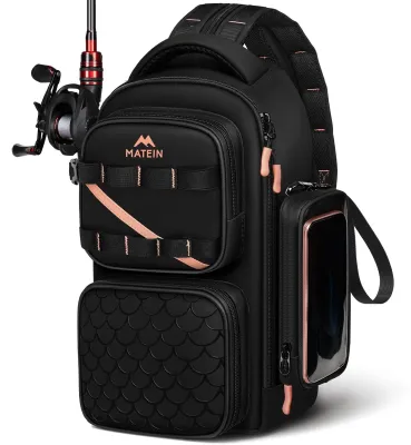 Produktbild von Rucksack für Angler mit Angelhalterung, kleiner Rucksack für Kinder und Mädchen