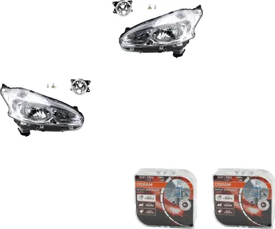 Produktbild von Scheinwerfer Satz + Osram Night Breaker Laser passend für Peugeot 208 03/12-05/15 9675450980 9675450980 9802221280 9802221880 Johns
