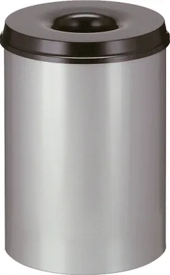 Produktbild von Feuerlöschender Papierkorb 30 Liter - Grau, Schwarz