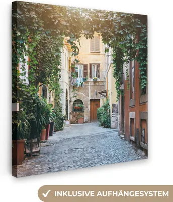 Obrázek produktu pro OneMillionCanvasses® - Plátno - Itálie - Ulice - Číhavec, nástěnná malba, nástěnné dekorace obrazy obývací pokoj, 90x90cm