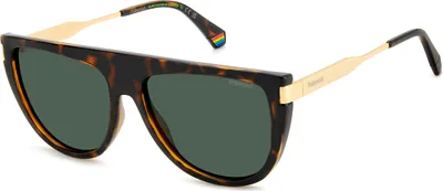 Image de Polaroid PLD 6221/S/X HAVANA/ GREEN POLARIZED 57/16/140 Lunettes de soleil pour femmes