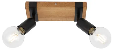 Zdjęcie produktu dla Reflektor sufitowy ruchomy Molini czarny 2xE27x40W metal wym:13x24x10cm IP20 Italux