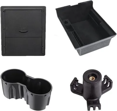 Image de Boîte de rangement pour console centrale, sac de rangement dissimulé pour accoudoir, support de coffre pour Tesla Model 3/Model Y.