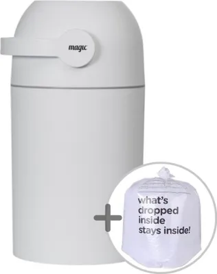 Zdjęcie produktu dla Kosz Na Zużyte Pieluchy Magic Majestic - Biały (Na 25 Pieluch) + Worki