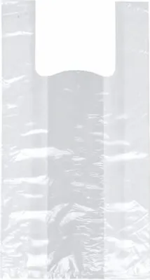 Produktbild von Hemdchen-Tragetaschen, HDPE 48 cm x 22 cm x 12 cm transparent Knotenbeutel