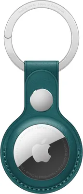 Productafbeelding van Apple Leather Key Ring voor de Apple AirTag - Forest Green