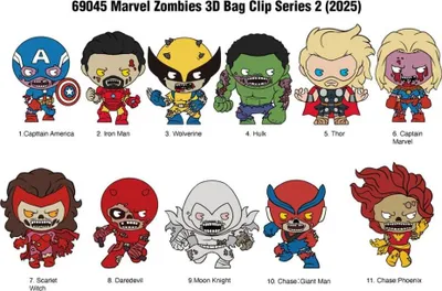 Immagine prodotto di Marvel PVC Portachiavi Serie 2 Zombie Espositore (24)