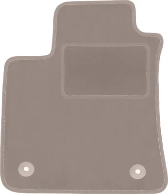 Produktbild von Fahrerfußmatte Velours beige passend für Renault Megane IV (2015-, Grand-Coupe, Liftback, Kombi, Grandtour, Coupé, GT) – mit Befestigungen – passgenau