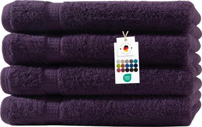 Produktbild von Duschtücher 70x140 cm aus 100% Baumwolle im 4er Set, Frottier Handtücher Set 500g/m2