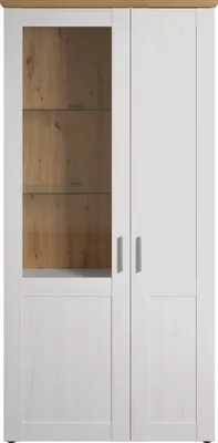 Produktbild von trendteam Wohnen Vitrine Shade Andersen Pine weiß 95 x 194 x 38 cm