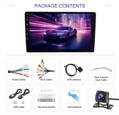 Produktbild von Autoradio – Autoradioanlage – Multimediasystem für Fahrzeuge – Doppel-DIN-Radio – Navigationssystem – 9-Zoll IPS-Touchscreen