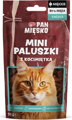 Zdjęcie produktu dla Mr Meat - Przysmaki dla kotów - Mini pałeczki z kaczki z kocimiętką - 50g