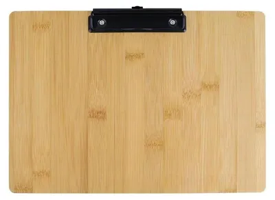 Immagine prodotto di Porta-documenti A4 in legno massello con clip per menu
