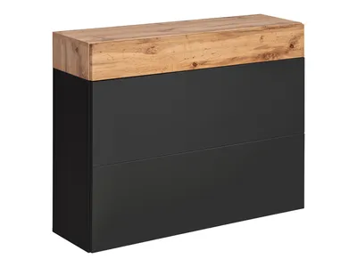 Image de Armoire avec tiroir IRA – chêne wotan / noir