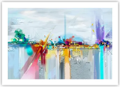 Produktbild von Poster - Poster ohne Rahmen - Abstraktion modern - 70x50 cm - Wand Bild - Wanddeko - Wandbilder - Kunstposter - Wandposter - Bilder - Kunstdruck - Wanddekoration - Wandbild - P2XAA70x50-4028