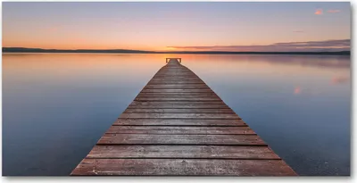 Produktbild von Tulup® Leinwandbild -100x50 cm - Wandkunst - Drucke auf Leinwand - Leinwanddruck  - Landschaften - Braun - Hölzerner Pier