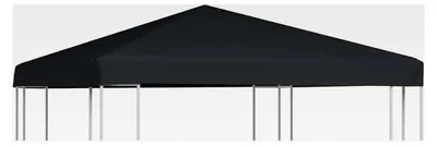 Produktbild von Pavillonabdeckung 3x3m grau, wasserdicht, Polyester, Sonnenschutz und Regenschutz für den Außenbereich