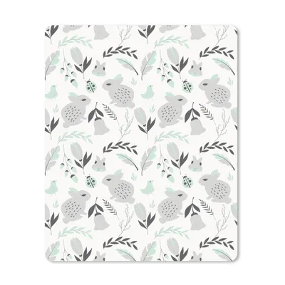 Produktbild von MuchoWow® Mauspad Mousepad Kaninchen - Muster - Frühling 30x40 cm - Mousepads - Maus Mat - Pad - Mausunterlage - Mausmatten