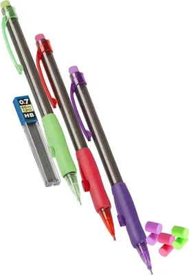 Produktbild von Topwrite - Druckbleistift-Set mit austauschbaren Minen + Radiergummis 10 Elemente