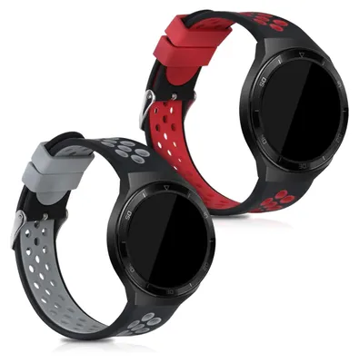 Produktbild von kwmobile 2x Uhrenarmband für Huawei Watch GT 2e / Watch GT2 46mm / Watch GT3 Pro 46mm / Watch GT3 SE Armband - Fitnesstracker Band Set aus TPU Silikon