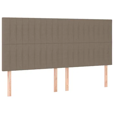 Immagine prodotto di vidaXL Testiere 4 pezzi Tessuto Taupe 100x5x78/88 cm