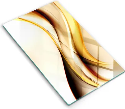 Produktbild von Glasschneideplatte - Herdabdeckplatte - 30x52 cm - Schneidebrett - Spritzschutz - Abstraktionsrauchlinien