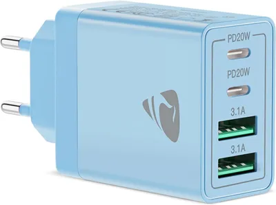 Produktbild von USB C Ladegerät, 4-Port Schnellladegerät mit Intelligent QC USBA und USBC Power Adapter, 40W Netzteil Mehrfach USBCharger für iPhone, Samsung