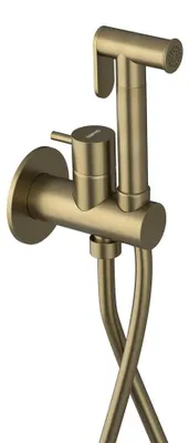 Image de ULTRAMIX, robinetterie encastrée pour bidet avec douchette stop, or mat