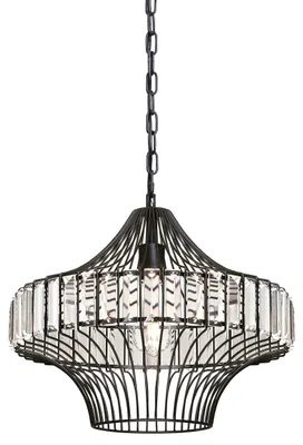 Produktbild von Pendelleuchte Kristallglas Mattschwarz mit 1 Lichtquelle