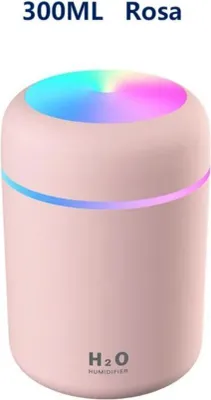 Produktbild von 300ml LED Luftbefeuchter USB Aroma Diffusor Purifier Auto Luftreiniger mit Bunte LED Lichter, Rosa