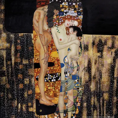 Produktbild von Gustav Klimt Kunstdruck Bild - Die Drei Lebensalter Der Frau, 1905 (40 x 40 cm)