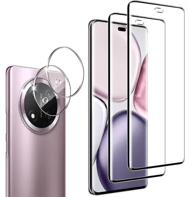 Productafbeelding van Beschermfolie voor de Honor Magic 7 Lite, 2 stuks gehard glas met 2 stuks beschermfolie voor de camera, hardheid 9H, HD-kwaliteit