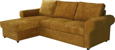 Produktbild von MIRJAN24 Ecksofa Monaco Cord, Eckcouch mit Schlaffunktion und Bettkasten, Freistehendes 4 Sitzer Polstersofa (Farbe: Poso 01)