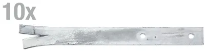 Immagine prodotto di Alberts 843762 Staffa per paletti di recinzione, zincata a caldo, per il fissaggio nel calcestruzzo, 30 x 300 mm, set da 10