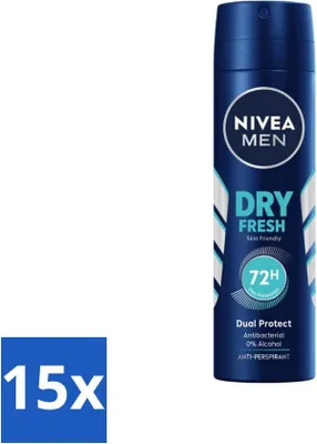Immagine prodotto di NIVEA Uomo Deodorante Spray Dry Fresh 150 ml - Confezione risparmio - 15 pezzi