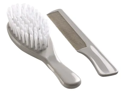 Image de Ensemble brosse et peigne, gris