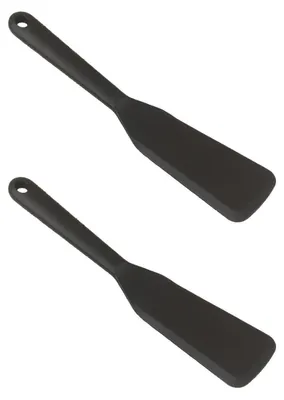 Zdjęcie produktu dla 2 sztuki łopatek silikonowych, czarne, 25,5 cm