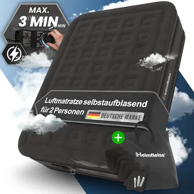 Produktbild von Heimfleiss Luftmatratze selbstaufblasend 150x200 cm Schwarz-Schwarz – Camping & Gäste