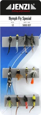 Produktbild von Jenzi Insektenimitate Fliegenset Fliegen-Nymphen Special 12Stk.