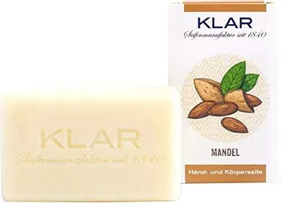 Obrázok produktu pre Klar Seifen Mandelseife 100g, Cosmos zertifiziert, palmölfrei
