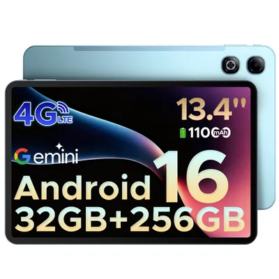 Produktbild von DOOGEE Tab G6 Max Tablet,Android 16, 13,4 Zoll, 32(6+26)GB+256GB/2TB TF, 4G LTE, 90Hz,11000mAh/18W,Widevine L1, 5G WiFi