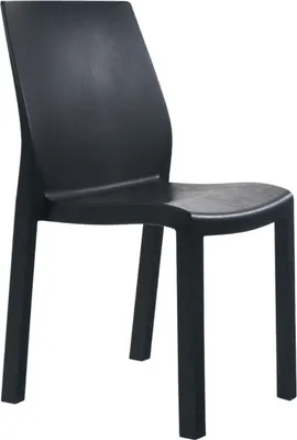 Produktbild von PAPATYA 1er-Set Yummy Designstuhl 200kg - Ideal für Gastronomie & Hotelgewerbe Wetterfest Leicht zu Reinigen Keine Montage (Schwarz)