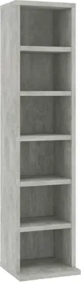 Zdjęcie produktu dla vidaXL Szafka na CD betonowa szara 21x20x88 cm materiał drewnopochodny