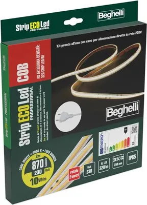 Obrázek produktu pro Beghelli EcoLED, Univerzální světelná páska, Lepicí páska, IP65, Chladná bílá, 320 žárovek, LED
