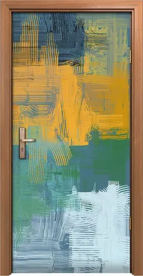 Produktbild von Türposter 90x200 cm Türaufkleber Türtapete Türfolie Klebefolie Handgemachte Malerei abstrakt