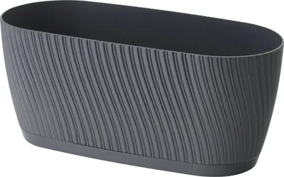 Zdjęcie produktu dla Słoik z tworzywa sztucznego, podłużny, z podstawą, 27 cm, antracyt, Mika 27 Eco